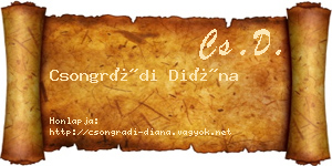 Csongrádi Diána névjegykártya