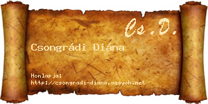 Csongrádi Diána névjegykártya