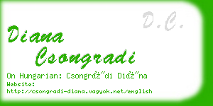 diana csongradi business card
